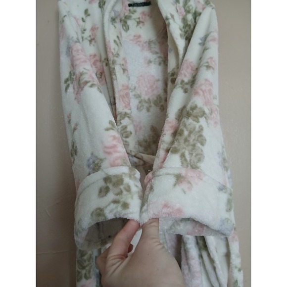Lauren Ralph Lauren Robe Large Tie Waist Pockets Comfort Lounge Plush Cozy - Picture 10 of 14